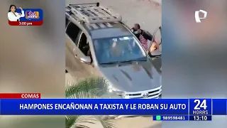 ¡Otro auto robado!: Encañonan a taxista y le arrebatan su unidad en Comas