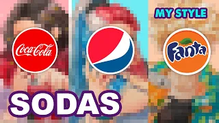 How To Draw POPULAR SODAS Into Characters | COCA-COLA, PEPSI & FANTA | Huta Chan