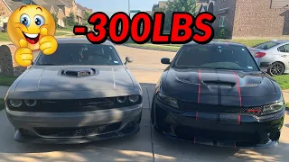 Taking nearly 300lbs out of the Charger or Challenger - Here's how you do it!