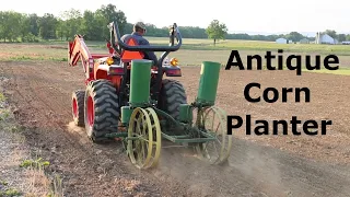 Planting Corn Using Antique Implements - 1915-1920 John Deer Corn Planter, 1950's Disc & Cultipacker