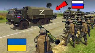 Perfect Ambush! Truck Convoy of 200,000 Russian Soldiers Annihilated by Brutal Ukrainian Attack