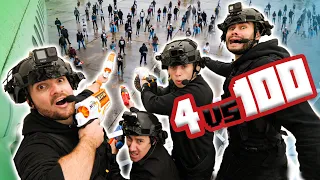 100 ABONNÉS VS 4 YOUTUBERS ! (Nerf Zombie) ft @Michou, @LeBouseuh, @Chris_