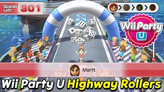 Wii Party U Highway Rollers Gameplay KellyKelly vs Marit vs Xixi vs Steven | Expert com AlexGamingTV