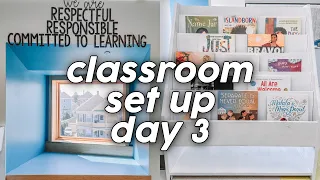 CLASSROOM SET UP VLOG DAY 3 | First Year Teacher