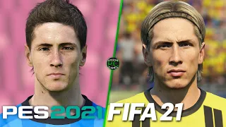 FIFA 21 vs PES 2021 ICON/LEGEND PLAYER FACE COMPARISON