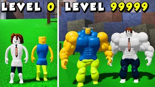 OS DOIS NOOBS PEQUENOS E FRACOS QUE FICARAM MUITO GIGANTES E FORTES (Roblox)