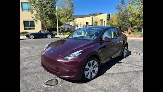 2022 Tesla model Y wrapped: white to black rose transformation