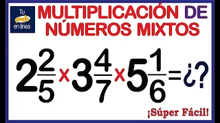 🅾️MULTIPLICACIÓN DE NÚMEROS MIXTOS - Método Rápido - 🚀 ¡Muy Fácil!🚀