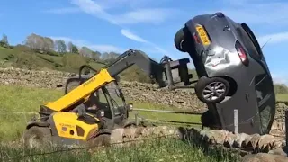 Angry Farmer Moves Car Blocking Driveway On His Land