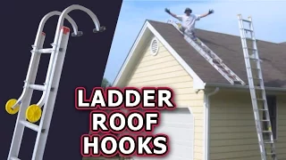 Ladder Roof Hooks UNBOXING & REVIEW Qualcraft Acro Hug Flight Climb Safely Repair Asphalt Shingles