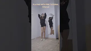 BLACKPINK '불장난 (PLAYING WITH FIRE)' Chorus Dance tutorial (Mirrored + 0.5 speed) #blackpink