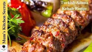 Turkish Adana Kebab Recipe | Turkish Kebab without Grill | Turkish Kabab Recipe