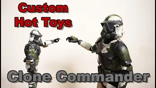 CUSTOM OC Hot Toys Star Wars Clone Commander Dubray 1/6th Figure Showcase! - Rustbelt Review