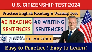 New! US citizenship 2024 - USCIS Official Sentences for English Reading and Writing Test