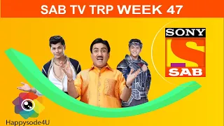 Sab TV TRP List of November 2020 Week 47  Sab Tv Trp List This Week  which show is No 1