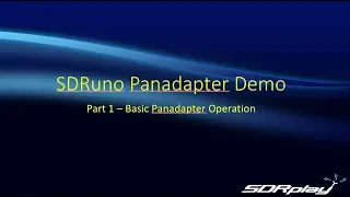 SDRuno Panadapter Demo Part 1 - Basic Panadapter Operation