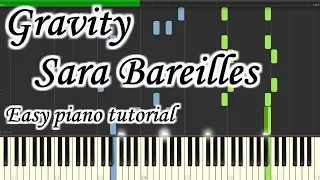 Gravity - Sara Bareilles - Very easy and simple piano tutorial synthesia cover
