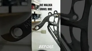 before & after - Ave Maldea Gravel bike, customized build