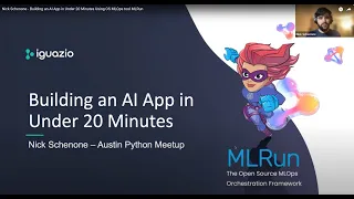 Nick Schenone - Building an AI App in Under 20 Minutes Using OS MLOps tool MLRun