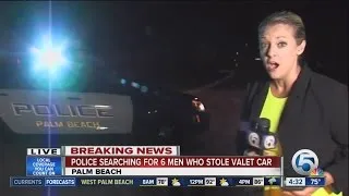 Valet's car stolen in Palm Beach; 6 men sought