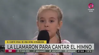 La niña ucraniana que se hizo viral por cantar "Libre soy" llegó a entonar su himno en un concierto