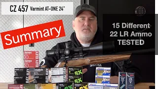 Best 22LR AMMO for the CZ457 AT-ONE (15 different)  tested