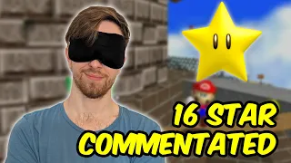 Blindfolded SM64 - 16 Star Speedrun Commentated by Bubzia!