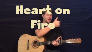 Heart on Fire (Jonathan Clay) Easy Guitar Lesson Strum Chord How to Play Tutorial