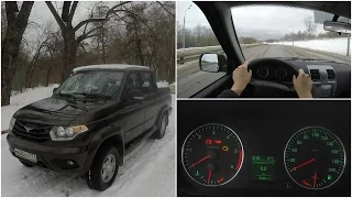 UAZ "Patriot" Pickup - движение с комментариями под нагрузкой (4k, UHD)