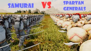 100,000 Samurai vs 53,500 Spartan Generals | Ultimate Epic Battle Simulator 2