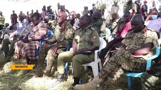 Voluntary disarmament - Top security commanders met the Matheniko Community in Moroto