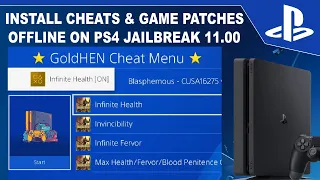 PS4 11.00 Jailbreak install Cheats & Game Patches Offline Tutorial