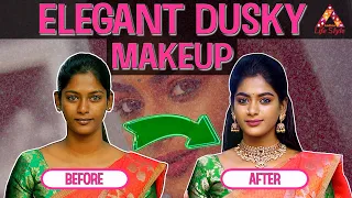 Elegant Dusky Skin Makeover Tutorial | B3 Bridal studio | Dusky Makeup | Aadhan Life Style