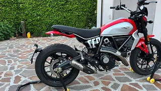 Ducati Scrambler 800 2023 - Original exhaust system vs SC Project CR-T silencer- sound