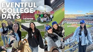 美國大學一堆免費活動？usc vlog 17: Dodgers棒球比賽⚾️、參觀football stadium🏟、宿舍活動、嘉年華🎡 | an eventful vlog | MichelleLee