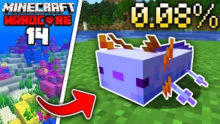 I FINALLY got the RARE BLUE AXOLOTL in Hardcore Minecraft! (S7E14)