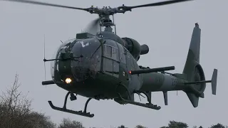 Army pilot practices with 1980s Gazelle helicopter 🪖🎄