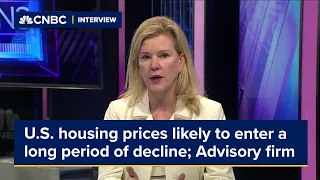 U.S. housing prices are likely to enter a long period of decline, advisory firm CEO says