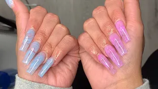 WATCH ME WORK: MARBLE ACRYLIC FULLSET