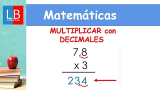 MULTIPLICAR con DECIMALES para niños ✔👩‍🏫 PRIMARIA