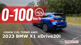 2023 BMW X1 xDrive20i M Sport 0-100km/h & engine sound