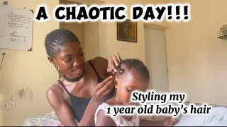 Making my 1 year old baby’s hair| a day in the life | Kofoworade