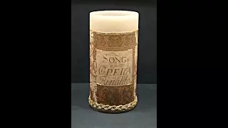 Decoupage candle tutorial for beginners #decoupage #decoupagetutorial #decoupage on candle