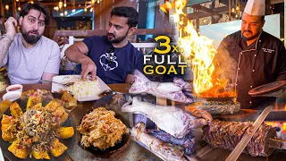 Full Goat 🐏 Cooking on WOOD 🪵 Arab Traditional Food Uff Tabahi Ka Khana Majaaa AA Geya, Street Food