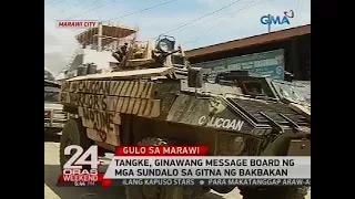 Tangke, ginawang message board ng mga sundalo sa gitna ng bakbakan