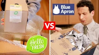 Blue Apron VS HelloFresh  - Are they Worth It? (Unboxing & Review)