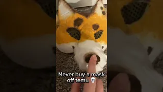 Never buy a mask off Temu 💀 {🪶#therian #furry #furries #antizoo #trending 🐾}