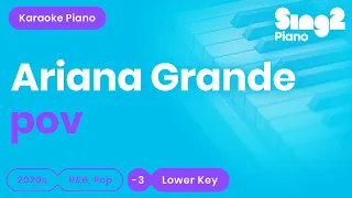 Ariana Grande - POV (Karaoke Piano) Lower Key