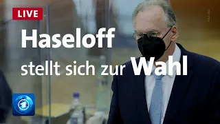 Sachsen-Anhalt: Ministerpräsident Haseloff im zweiten Wahlgang gewählt | Livestream