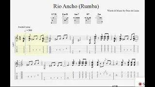 Paco De Lucia   Rio Ancho (GUITAR PRO)TAB FREE DOWNLOAD TOTURIAL